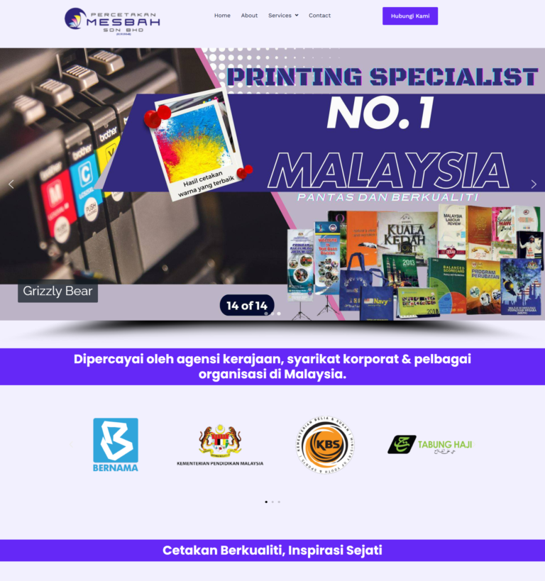 website developer Malaysia - Percetakan Mesbah